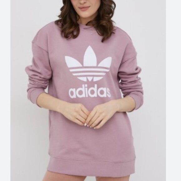 Adidas Mauve Crew Sweatshirt - Picture 1 of 8